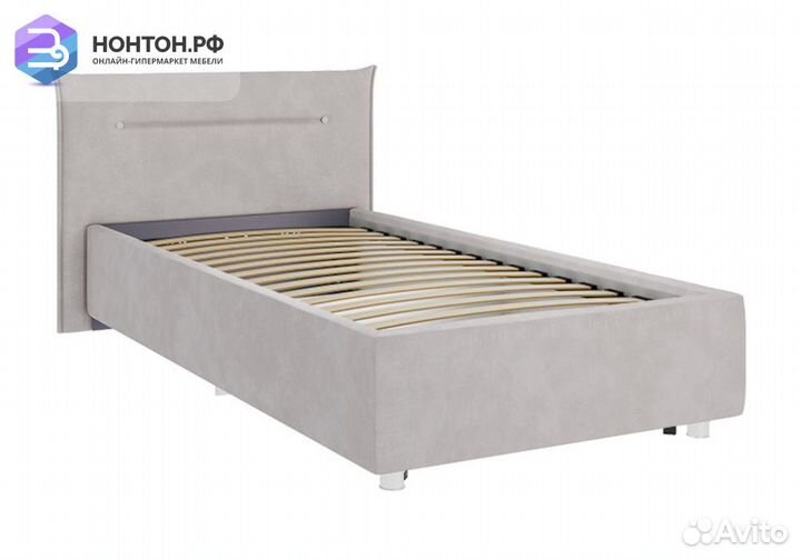 Кровать Альба светло-серая