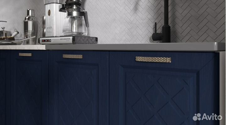 Кухня Агава 2.0 м акация белая / сапфир. Доставка