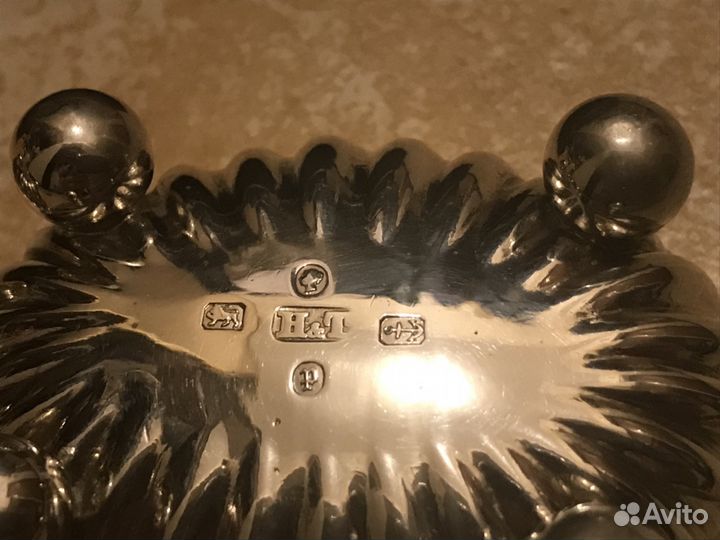 Набор солонок в коробке серебро 925. Англия 1889 г