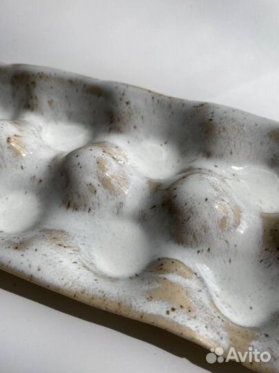 Лоток подставка под яйца керамика ручной работы