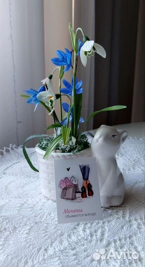 Цветочная композиция с зайцем 2