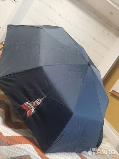 Зонт полуавтомат синий