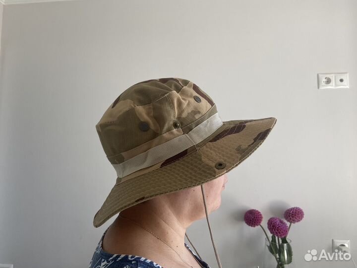 Шляпа для рыбалки с веревкой новая