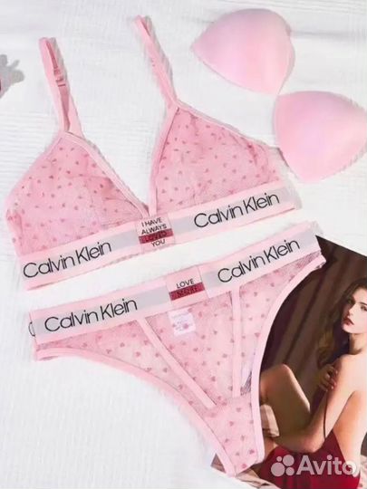 Комплект нижнего белья calvin klein розовый