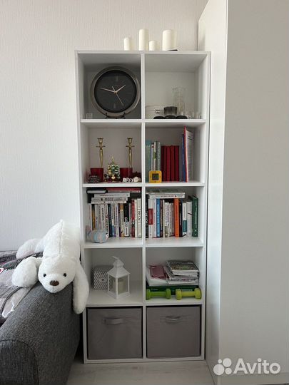 Стеллаж деревянный белый