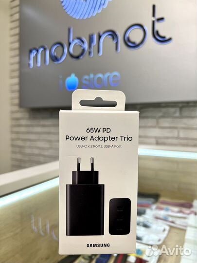 Сетевой Адаптер Samsung 65W PD Trio USB-C to USB-C