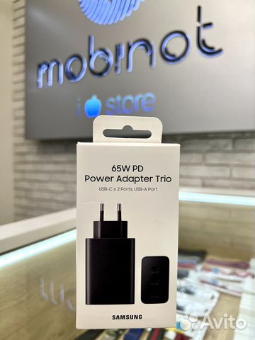 Сетевой Адаптер Samsung 65W PD Trio USB-C to USB-C