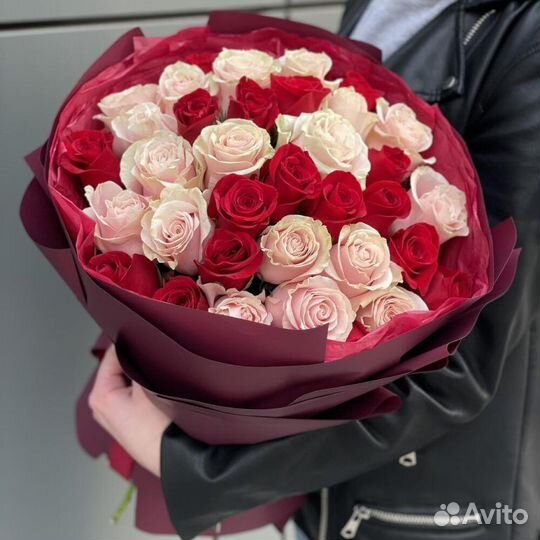 Букет 35 роз микс Новосибирск