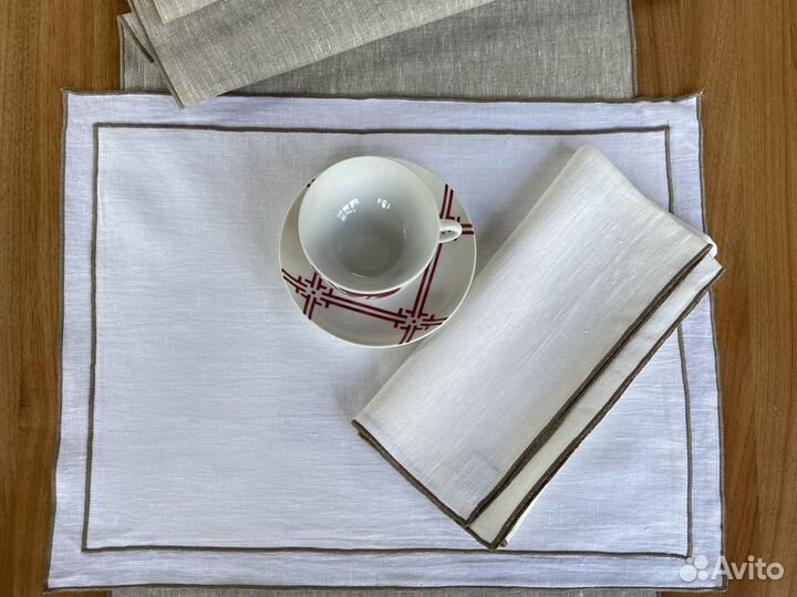 Салфетки плейсматы умягченный лен экспорт США