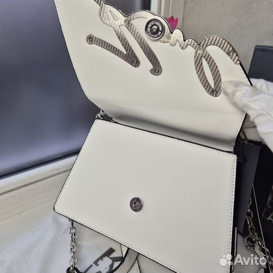 Сумка сетчел Karl Lagerfeld signature 2.0 белая