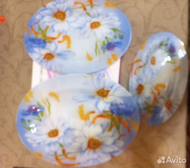 Новый набор из трех блюд сервировочных