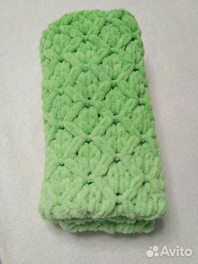 Плед из плюшевой пряжи, из Alize puffy