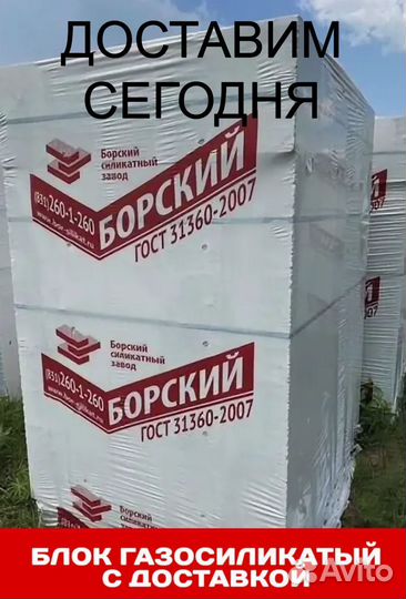 Газосиликатный блок от борского завода