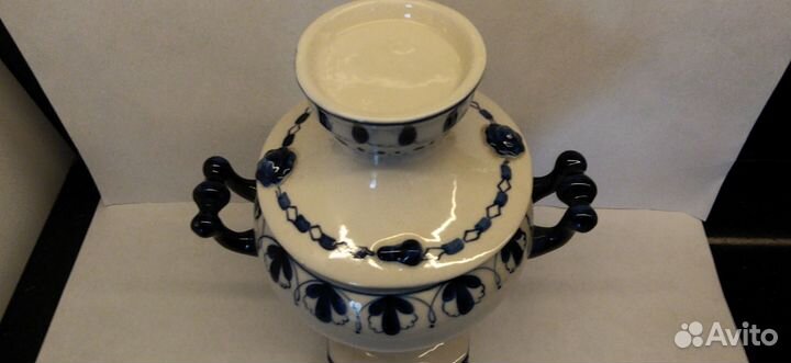 Фарфоровый самовар гжель. СССР 1970-е гг