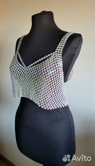 Топ из пайеток