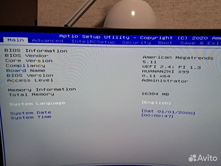 Материнская плата с процессором