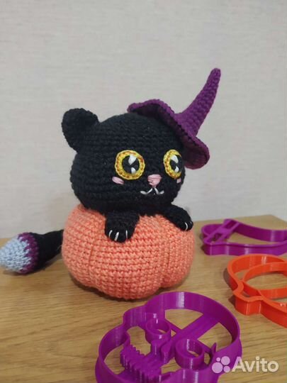 Игрушка на Хеллоуин, Кот, Тыква