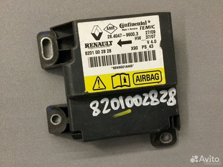 Блок управления AIR BAG Renault Logan 2005-2014