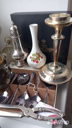 Набор для специй,посуда,серебрение.Англия Винтаж