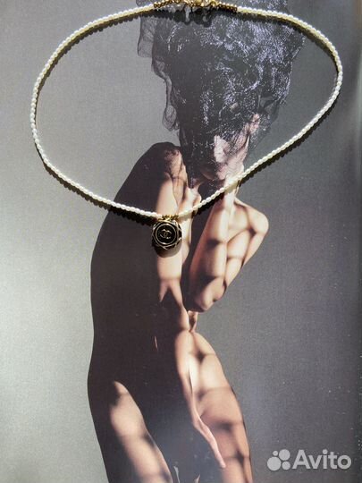 Колье Chanel с жемчугом оригинал ожерелье