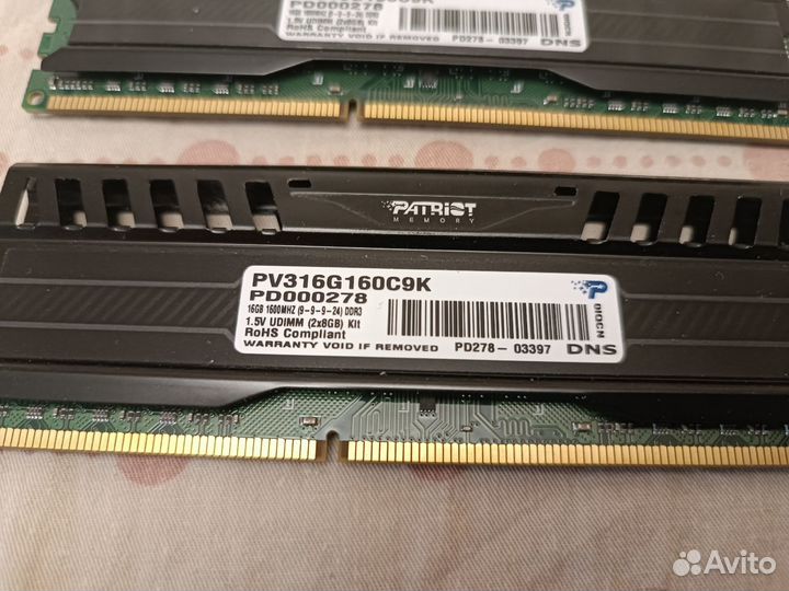 Patriot Viper c9k 16гб (2х8) DDR3. Комплект