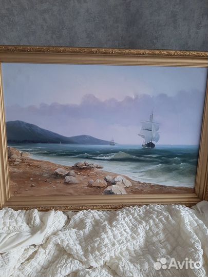 Картина На море маслом на холсте 98 * 70см