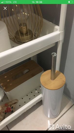 Дозатор новый (ерш) бамбуковой крышкой