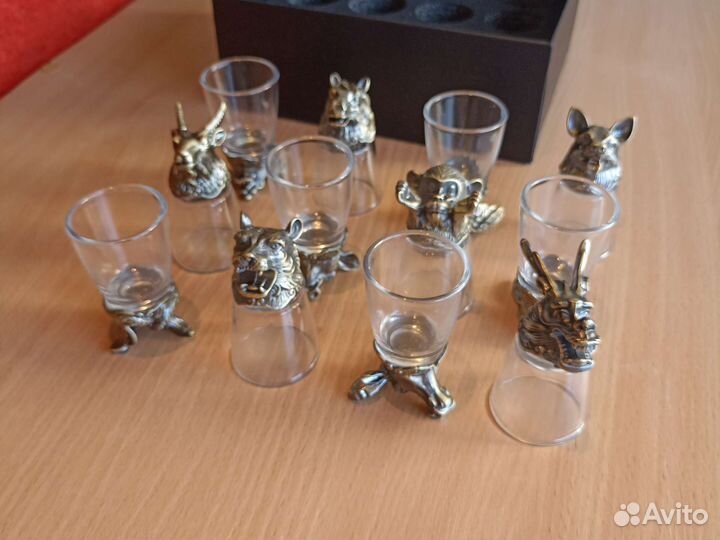 Набор рюмок перевёртыши металл новые