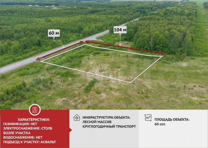 Участок 60 сот. (СНТ, ДНП)