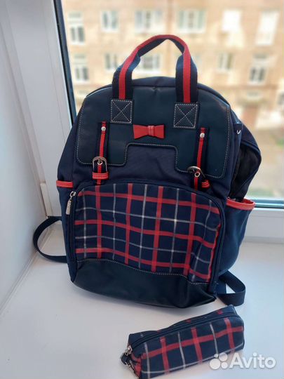 Рюкзак школьный для девочки, с пеналом