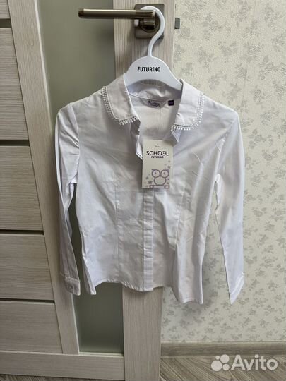 Блузка белая для девочки 134