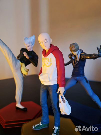 Фигурки Saitama, Genos, Garou из One Punch Man