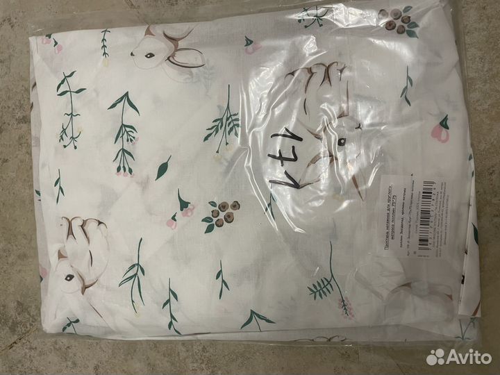 Простыня на резинке новая для круглой кровати дет