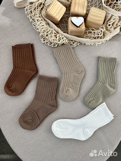 Носки детские в рубчик