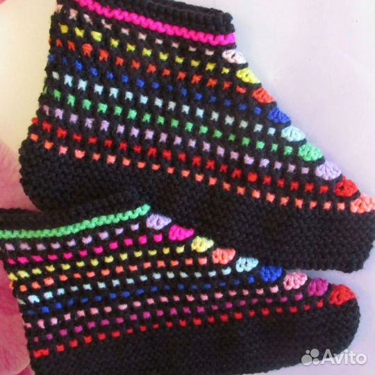 Вязанные сапожки и следки