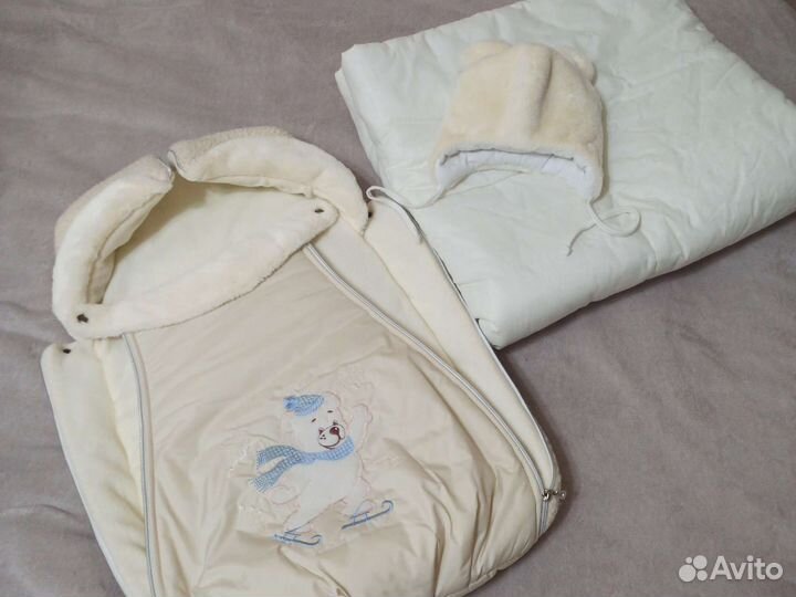 Конверт на выписку для мальчика зимний