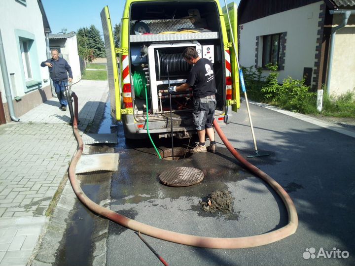 Устранение засоров канализации, прочистка труб