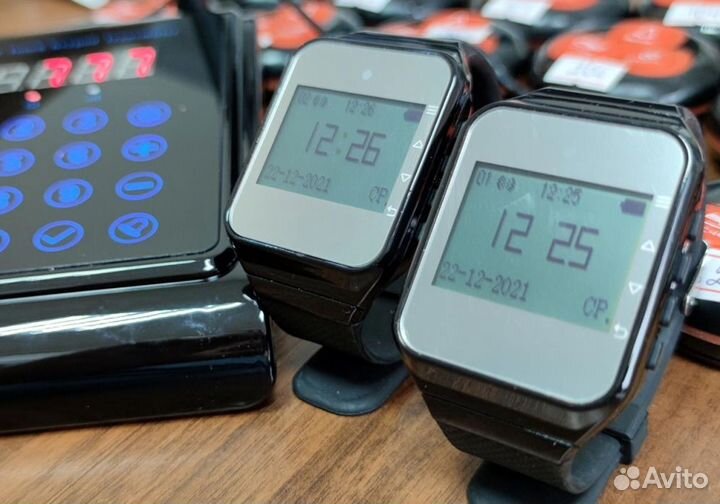 Кнопка вызова официанта Классик и часы официанта