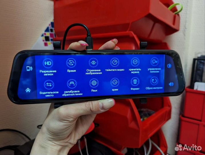 Зеркало с видео регистратором Android Auto CarPlay