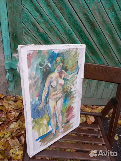 Живописный этюд (Ученический) фигура Дамы стоя