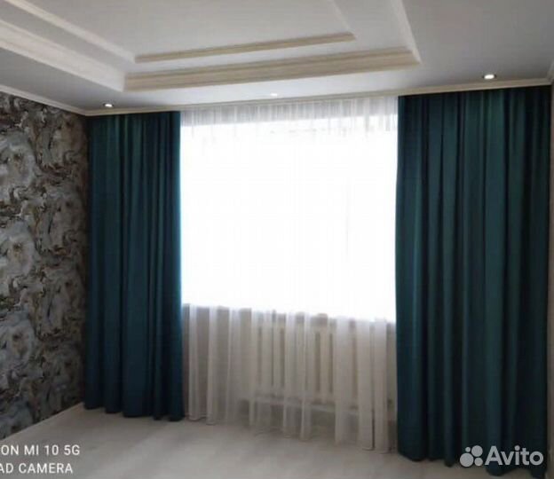 Шторы разные, новые, рогожка канвас