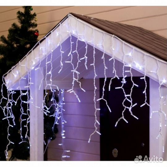 Гирлянда уличная бахрома, толстый каучук 160 больш