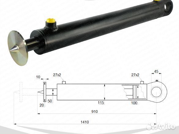 Гидравлический цилиндр двойного действия