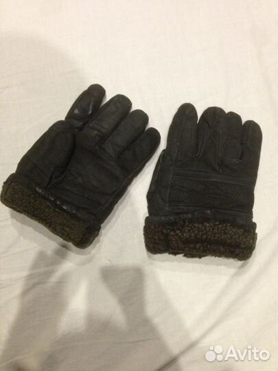 Перчатки зимние, кожа
