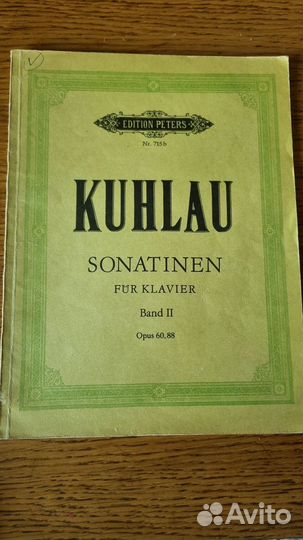 Ф. Кулау сонаты для фортепиано opus 60,88