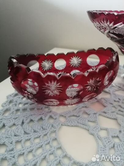 Конфетницы (цветной хрусталь) Германия