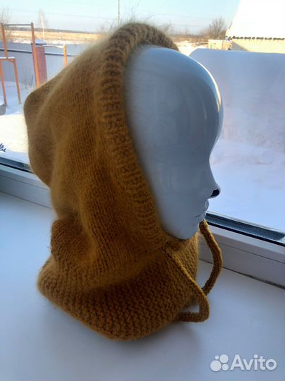 Капор из пуха норки новый