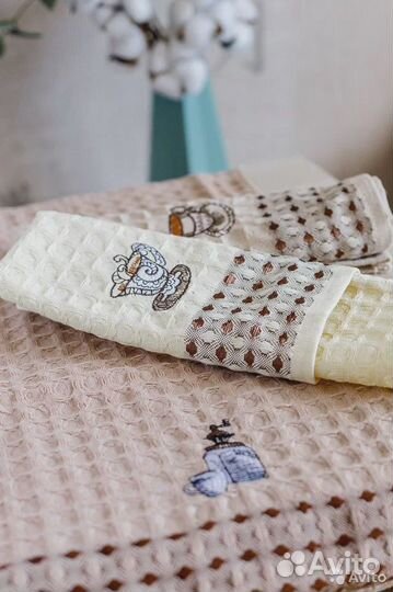 Полотенце Кухонное вафельное набор 3шт