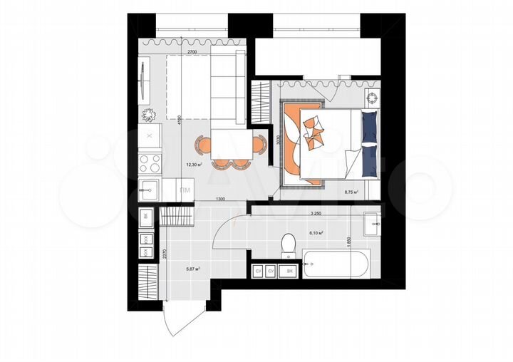 1-к. квартира, 34,5 м², 3/19 эт.