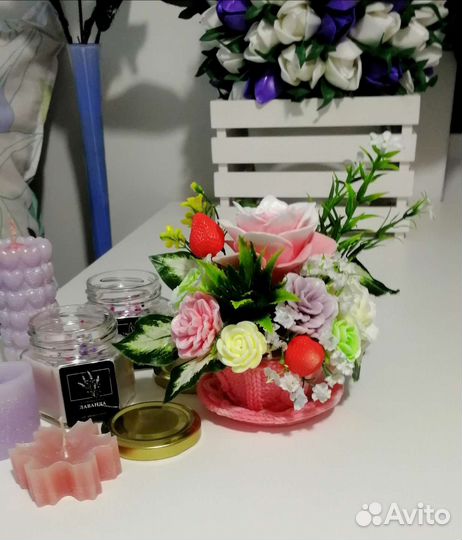 Букет-композиция из натурального мыла